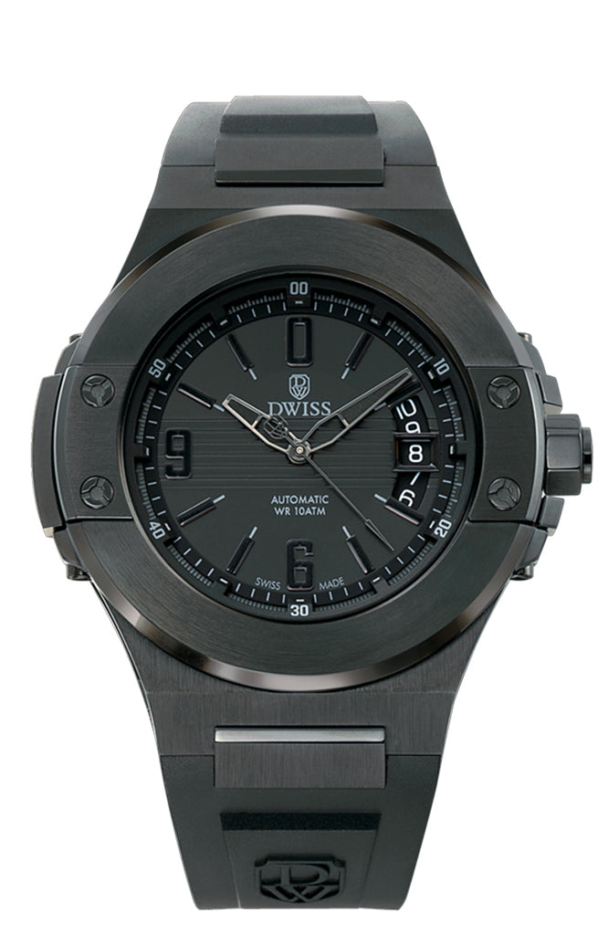 DWISS M1 all black watch swiss made watch with sapphire crystal