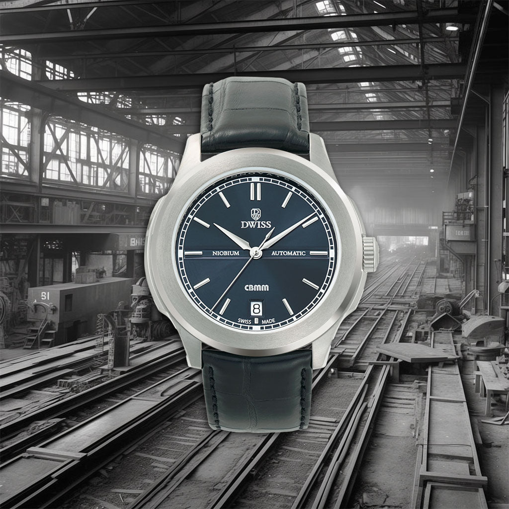 the world's first Niobium watch, DWISS made exclusively for the mining company CBMM
