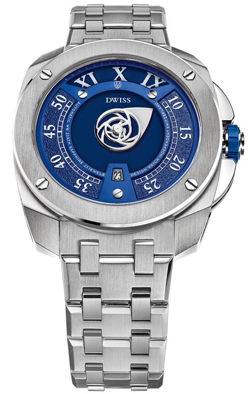 RC1-SL-Automatic w/ bracelet- design awarded automatic swiss made watch with DWISS mysterious time display