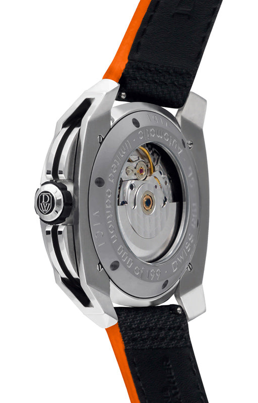 RS1-SO-Automatic w/ Strap- design awarded automatic swiss made watch with DWISS signature time display