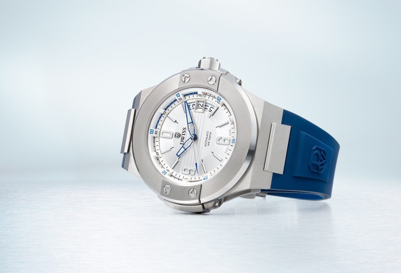  DWISS M1 Blue Limited Edition and design awarded Luxury Swiss Made Watches With Innovative Time Reading Systems 